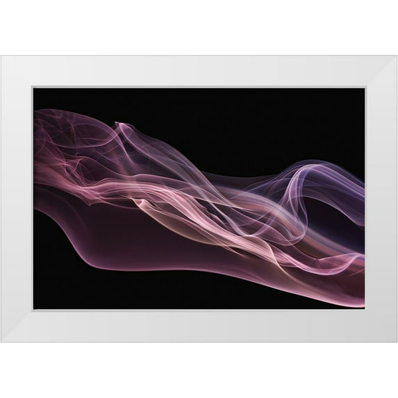 Westum, Heidi 32x23 White Modern Wood Framed Museum Art Print Titled - Floating Purple In Pink