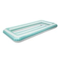 thumbnail image 1 of Westville - Inflatable Buffet Cooler 50"x24" Serve Food Drinks Ice Tray Portable- White/Teal Stripes, 1 of 3