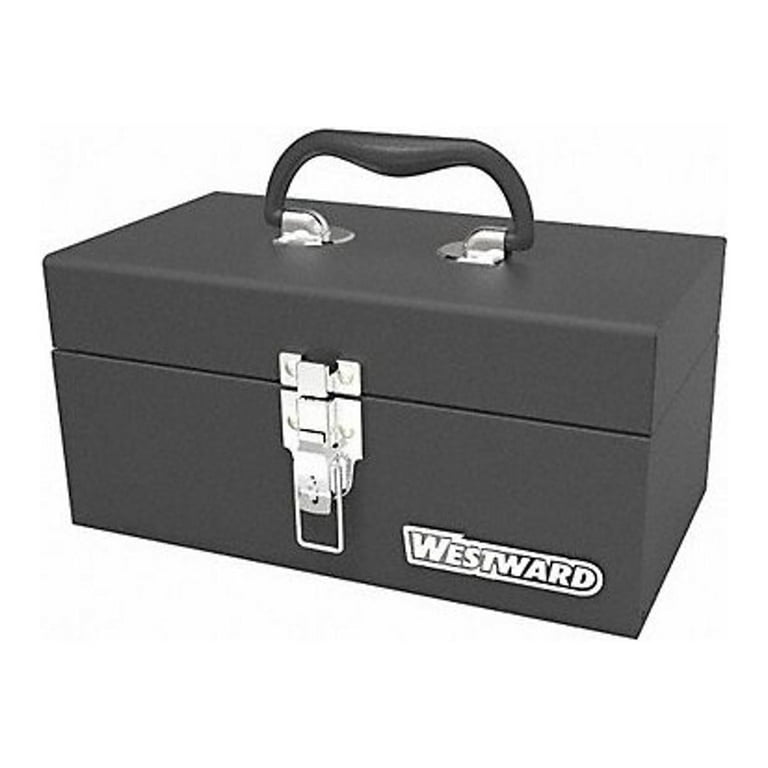918125-3 Westward Plastic, Steel Portable Tool Box, 13-3/4H x 20-1/2W x  8-5/8D, 1900 cu., Red