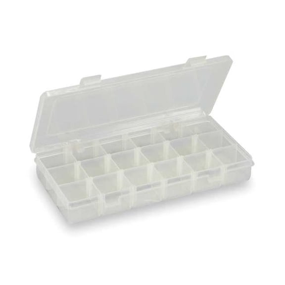 Westward Compartment Box, 9 in W, 5 in L, Clear 2HFR3
