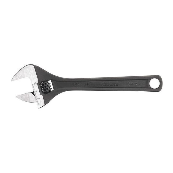 Westward Adj. Wrench,12",1-1/2" Cap.,Black 31D016