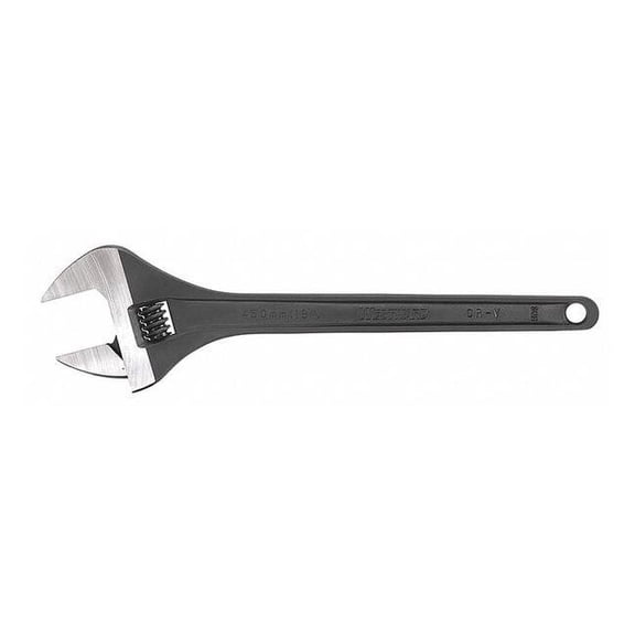 Westward Adj. Wrench,18",2-11/32" Cap.,Black 31D018