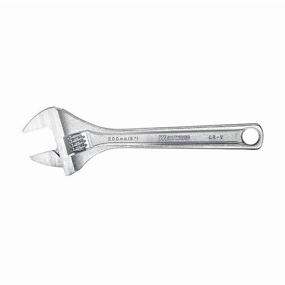Westward Adj. Wrench,6",15/16" Cap.,Chrome 31D021