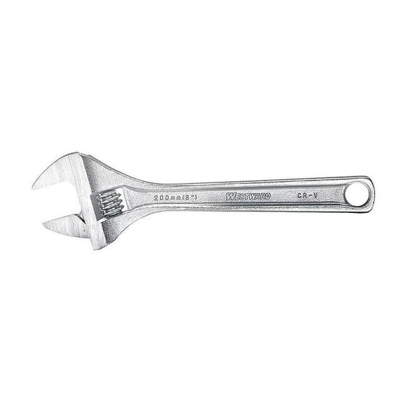 Westward Adj. Wrench,6",15/16" Cap.,Chrome 31D021