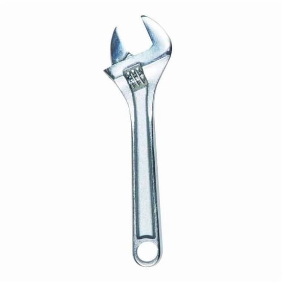 Westward Adj. Wrench,10",1-5/16" Cap.,Chrome 1NYA4
