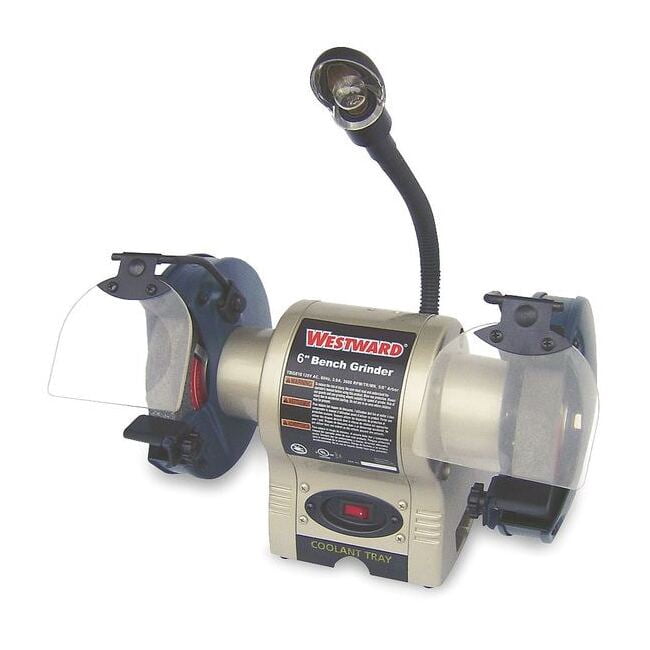 Bench Grinder, 6 in Max. Wheel Dia, 3/4 in Max. Wheel Thickness, 36 Grinding Wheel Grit