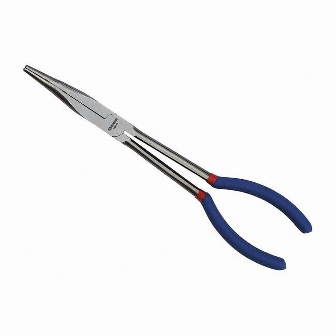 10 7/8 in Bent Long Nose Plier Dipped Handle 1UKK7