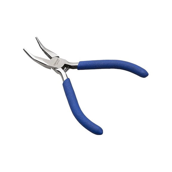 Westward 4 5/16 in Bent Long Nose Plier Dipped Handle 30PA98