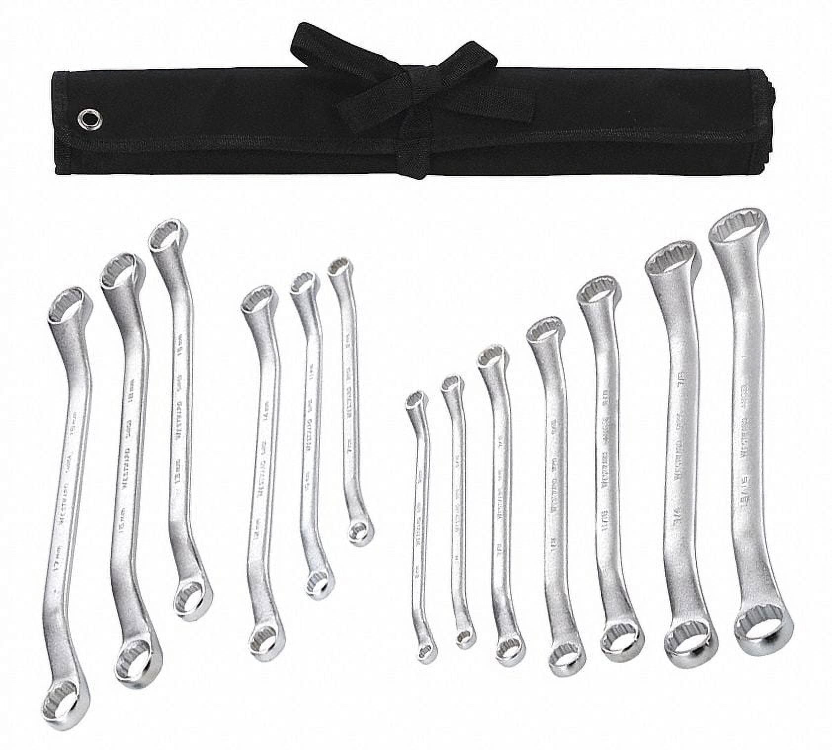 Westward Box End Wrench Set,Satin,Stndrd,SAE/Mtrc 54DG06