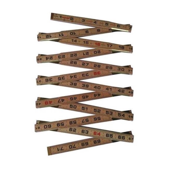 Westward Brick Mason Folding Rule,72 in.,Standard 30PC18