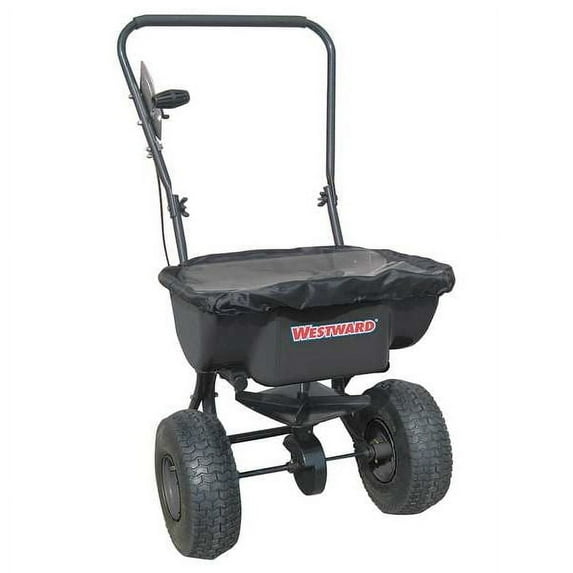 Westward Broadcast Spreader,30 lb.,Pneumatic 10F633