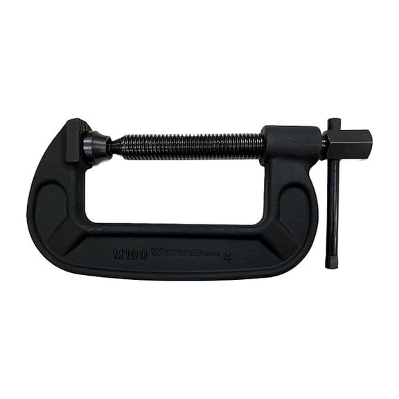 Westward C-Clamp,J.O. 4",T.D. 2",10000lb,Black 806ET0