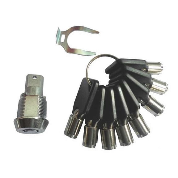Westward Cabinet Lock Set For Cam Locks, 8 Keys, 1 Lock, 0001 - 0025 TTLK003G