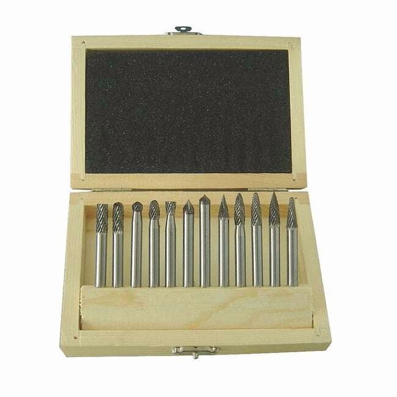 Westward Carbide Bur Set,Dbl Cut,1/4