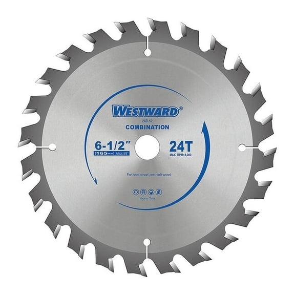 Westward 6-1/2",24-Teeth Circular Saw Blade 24EL52