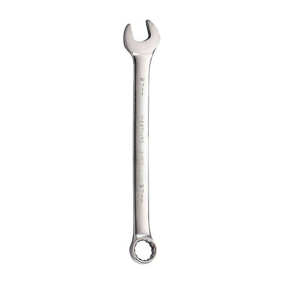 Westward Combination Wrench,27mm,Metric,Satin 54RZ17