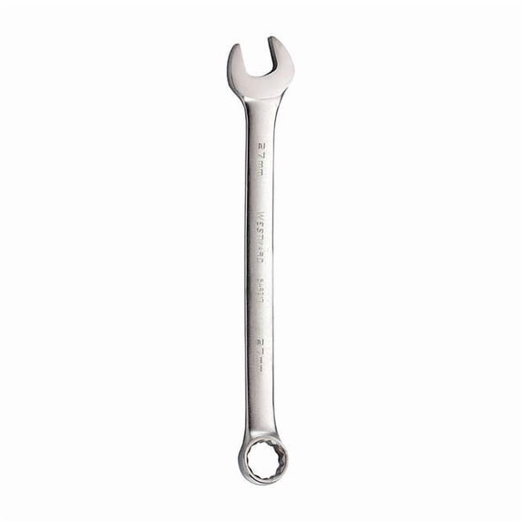 Westward Combination Wrench,27mm,Metric,Satin 54RZ17