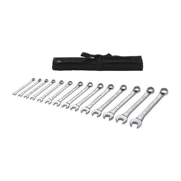 Westward Combination Wrench Set,14 Pieces,12 Pts 54DF99