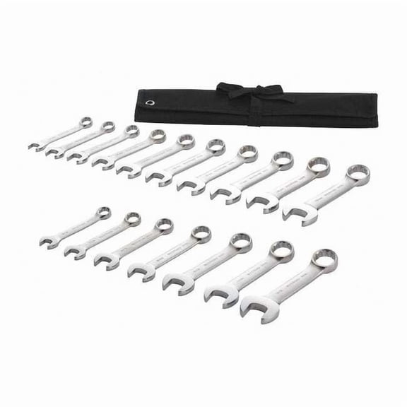 Combination Wrench Set,17 Pieces,12 Pts 54DG05