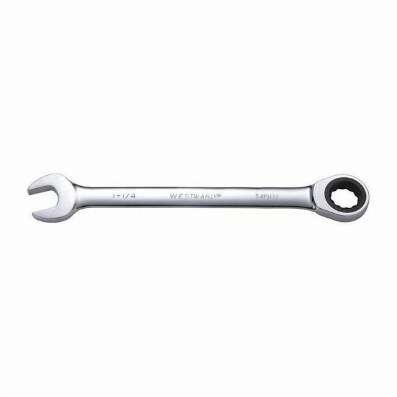 Westward Ratcheting Wrench, Combination, SAE, 1-1/4 54PN38
