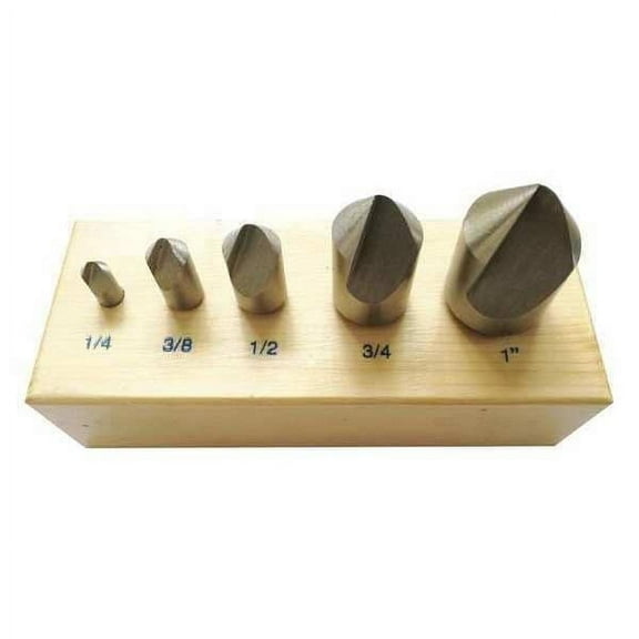 Westward Countersink Set,5 PC,1 FL,82 Deg,HSS 21ML06