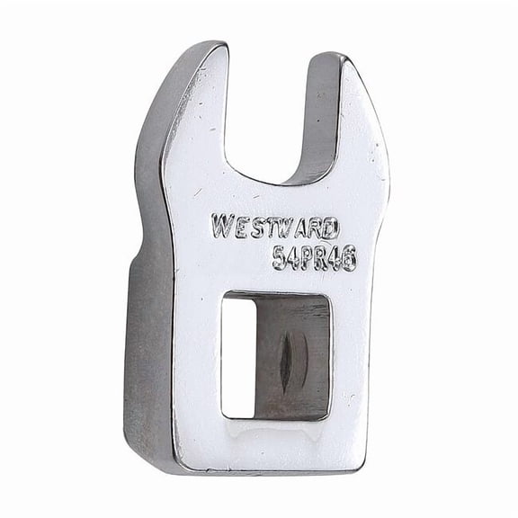 Westward 3/8" Drive, Metric Crowfoot Socket Wrench Open End, Chrome 54PR46
