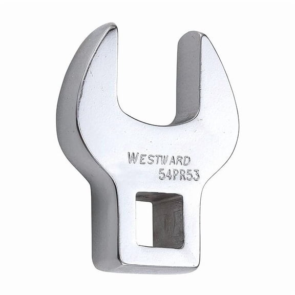 Westward 3/8" Drive, Metric Crowfoot Socket Wrench Open End, Chrome 54PR53