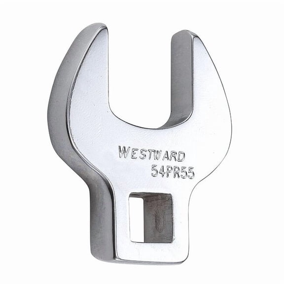 3/8" Drive, Metric 19mm Crowfoot Socket Wrench, Open End Head, Chrome Finish 54PR55