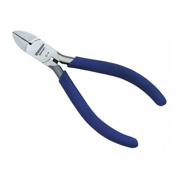 4 1/4 in Diagonal Cutting Plier Semiflush Cut Narrow Nose Uninsulated