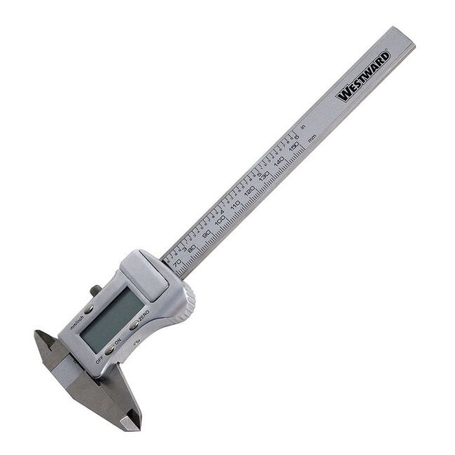 Westward Digital Caliper, Fractional, 0 to 6 In 29AD36