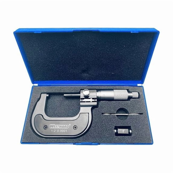 Westward Digital Micrometer,1 to 2",0.0001,Ratchet 4KU88