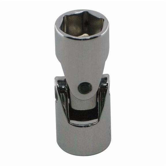 Westward Flex Socket,Steel,Chrome,9/16" 10E196