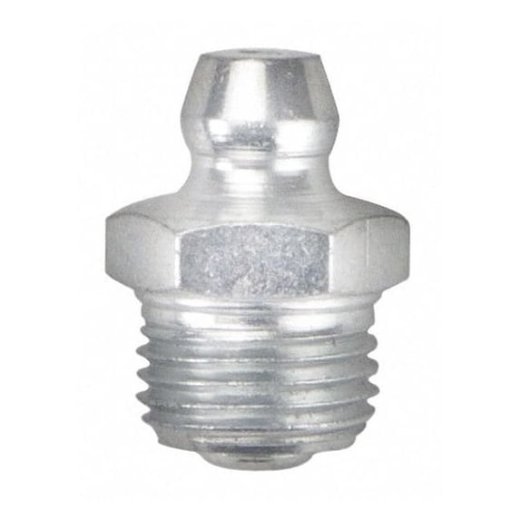 Westward Grease Fitting,Straight,Stl,21/32"L,PK10 52NZ29