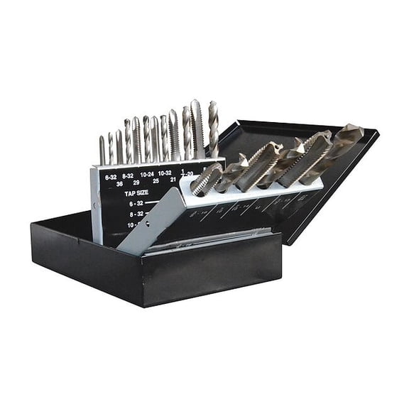 Westward Gun Tap/Drill Bit Set,18 pcs 5PXJ1