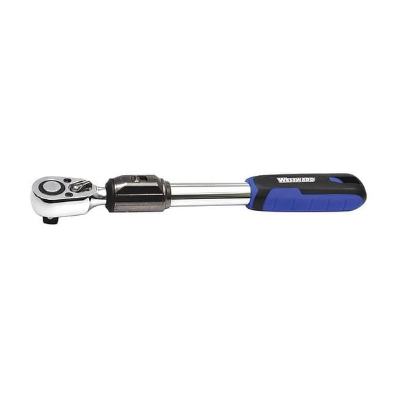 Westward Hand Ratchet, 17 1/4 in, Chrome, 1/2 in 55KE97