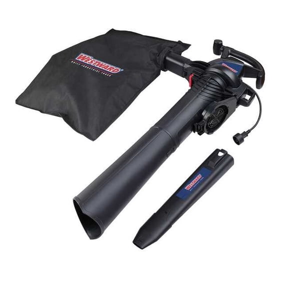 Corded Corded Handheld Leaf Blower/Vacuum, 370 cfm, 210 mph, 90 dBA