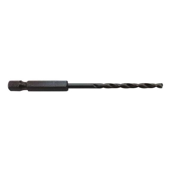 Westward Hex Drill Bit,Impact,1/8 in.,Black Oxide 38RV77