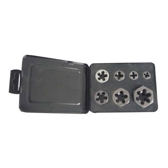 Westward Hex Rethreading Die Set, Metric 7pcs 10M989