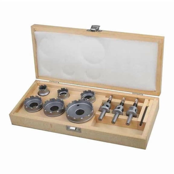 Westward Hole Cutter Kit,Carbide,9 Pc 6EXN7