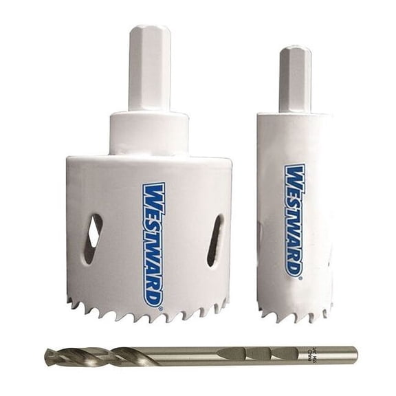 Westward Hole Saw Kit,3pcs,Sizes:1"-2.125" 29VX11