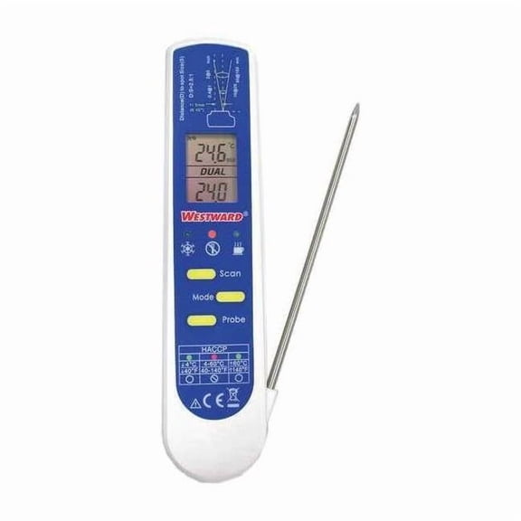 Infrared Thermometer, Single Dot Laser Sighting Adjustable 0.10 to 1.00, LCD