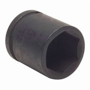 WESTWARD 1/2 in Drive Impact Socket, Standard Socket, Black Oxide,1 1/8 in