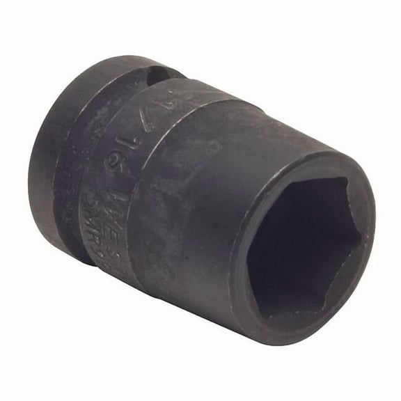 1/2 in Drive Impact Socket, Standard Socket, Black Oxide,12 mm 4LXR3