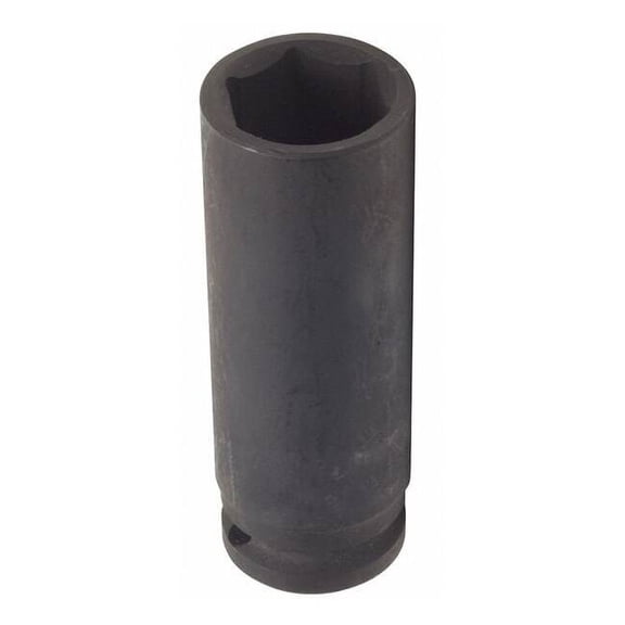 WESTWARD 1/2 in Drive Impact Socket Deep Socket, Black Oxide,21 mm