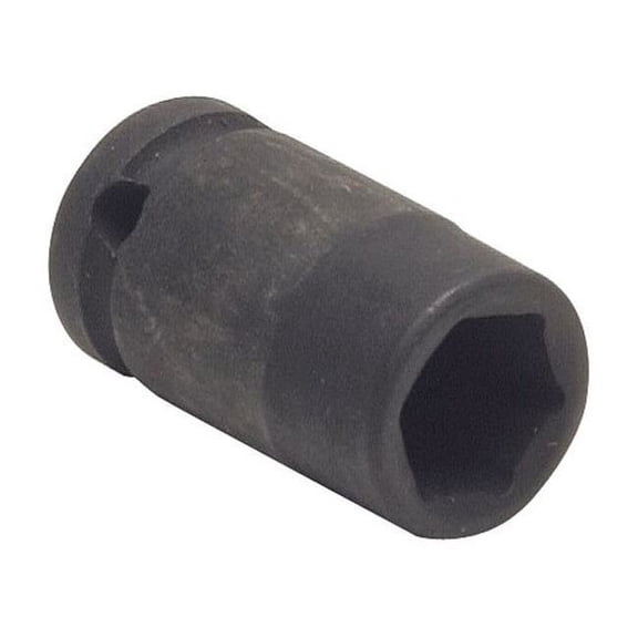 WESTWARD 1/4 in Drive Impact Socket, Standard Socket, Black Oxide, Steel,6 mm