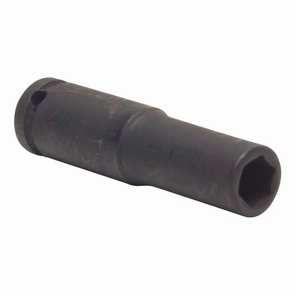 1/4 in Drive Impact Socket 7/16 in Size 6 pt Deep Depth, Black Oxide