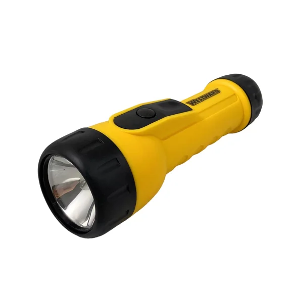 ??Westward Industrial Handheld 2D Flashlight Work Light, Yellow, Incandescent