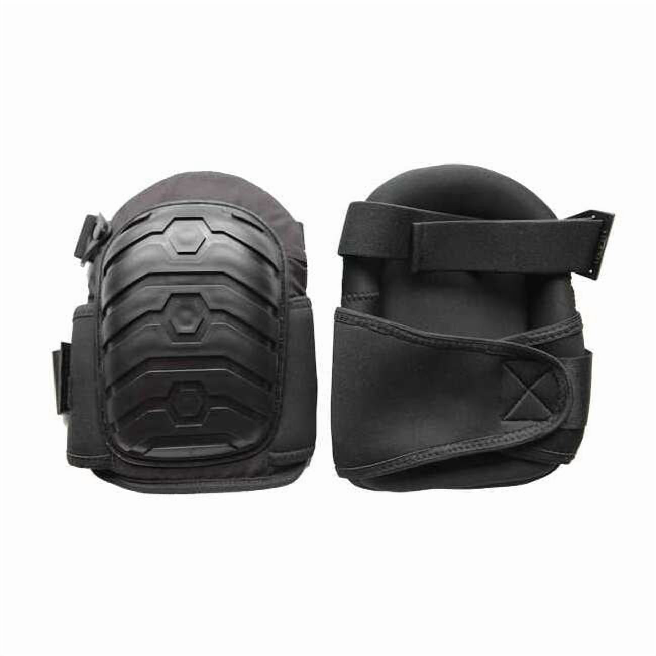 Knee Pads, Non-Skid, EVA Foam, 2 Straps, Elastic, Black, Universal Size, 1 Pair 12F682