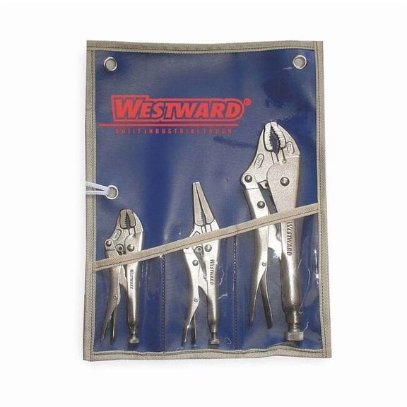 3 Piece Locking Pliers Set Vinyl Grip Handle 1ECF5