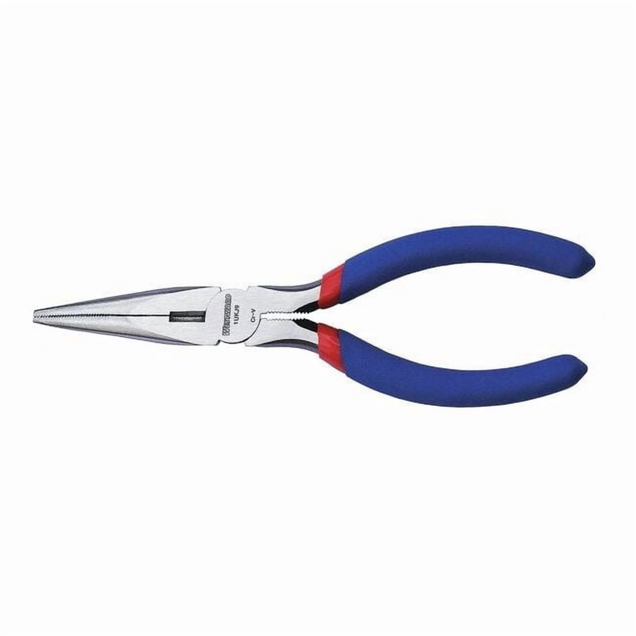 Westward 6 in Long Nose Plier,Side Cutter Dipped Handle 1UKJ9